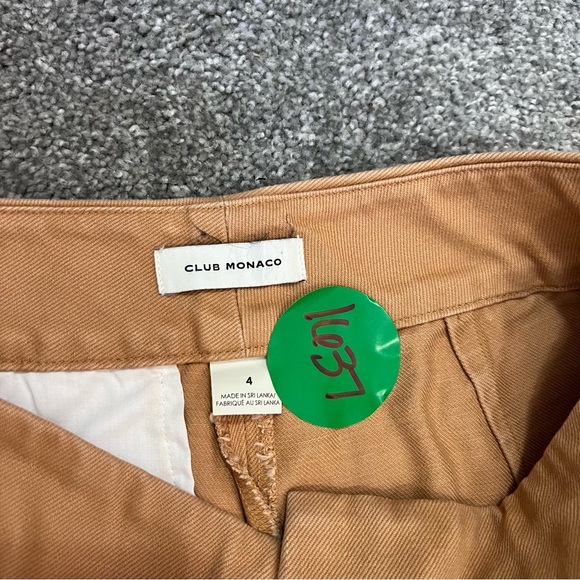 Club Monaco pants womens 4 orange high rise wide‎ leg cotton baddie coastal - Picture 10 of 15